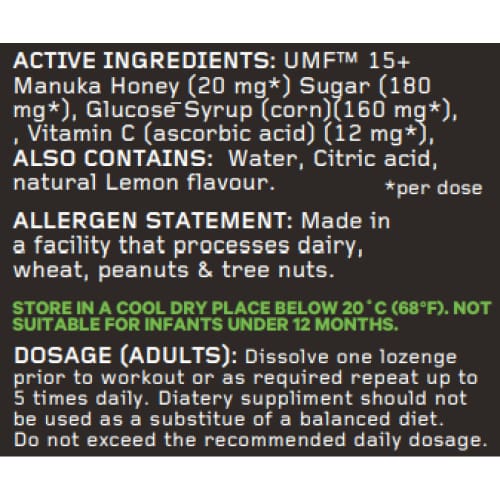 X68 Performance Drops Mānuka Honey Sports Energy Drops with Vit-C